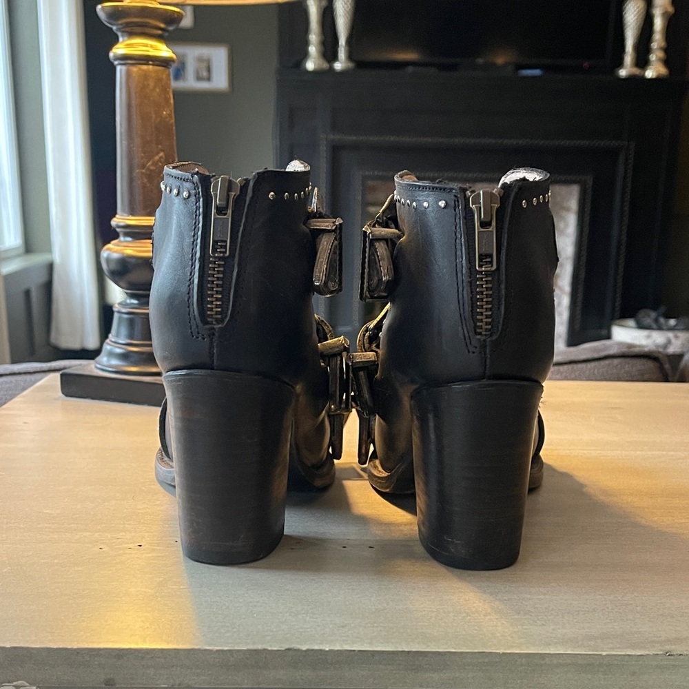 Freebird by Steven Violet Black Studded Buckle Ankle Booties - Picture 4 of 7